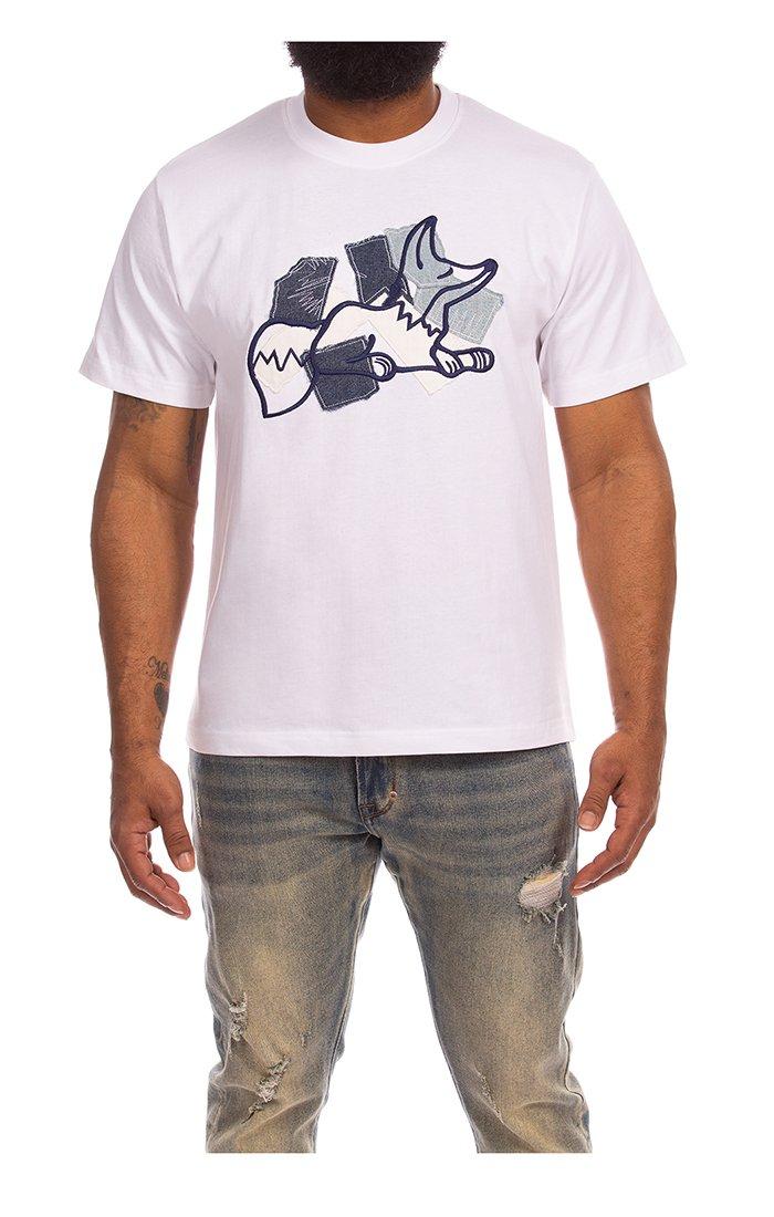 AKOO Men's Royal Short Sleeve Knit Tee - White - WHITE